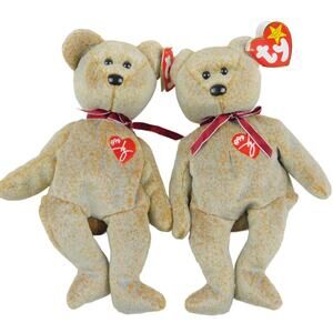 TY 1999 Beanie Babies Signature Bear Lot of 2